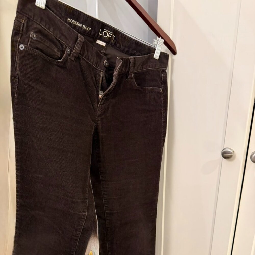 LOFT Brown Boot-Cut Corduroy Jeans